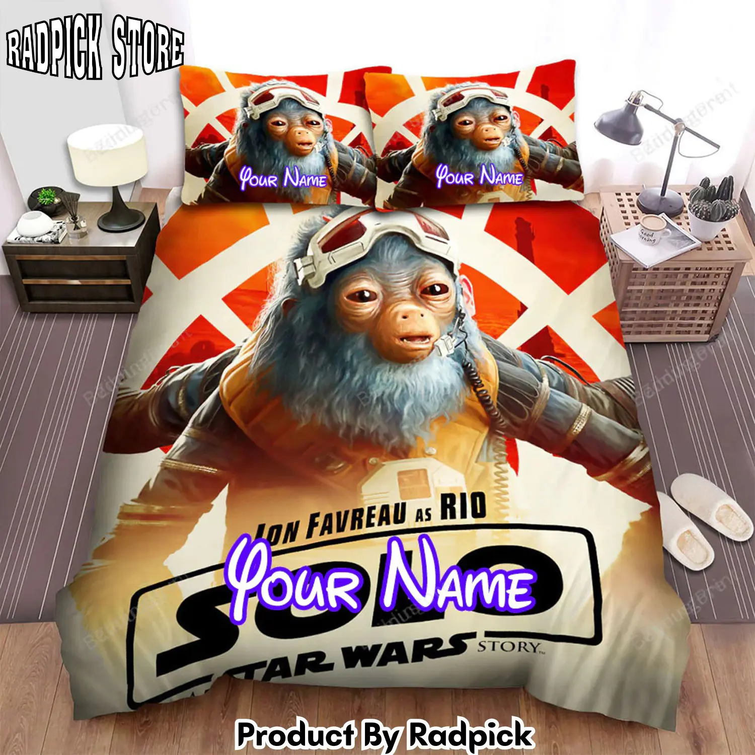 Radpick solo a star wars story jon facreau as rio movie poster bed sheets duvet cover personalized name bedding sets rp3272204